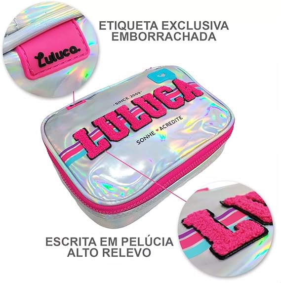 Estojo Escolar Holográfico Box Luluca LU24011