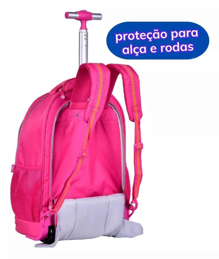 Kit Mochila de Rodinha + Lancheira + Estojo