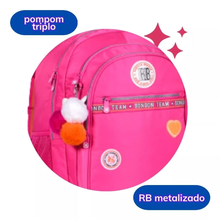 Kit Mochila de Rodinha + Lancheira + Estojo