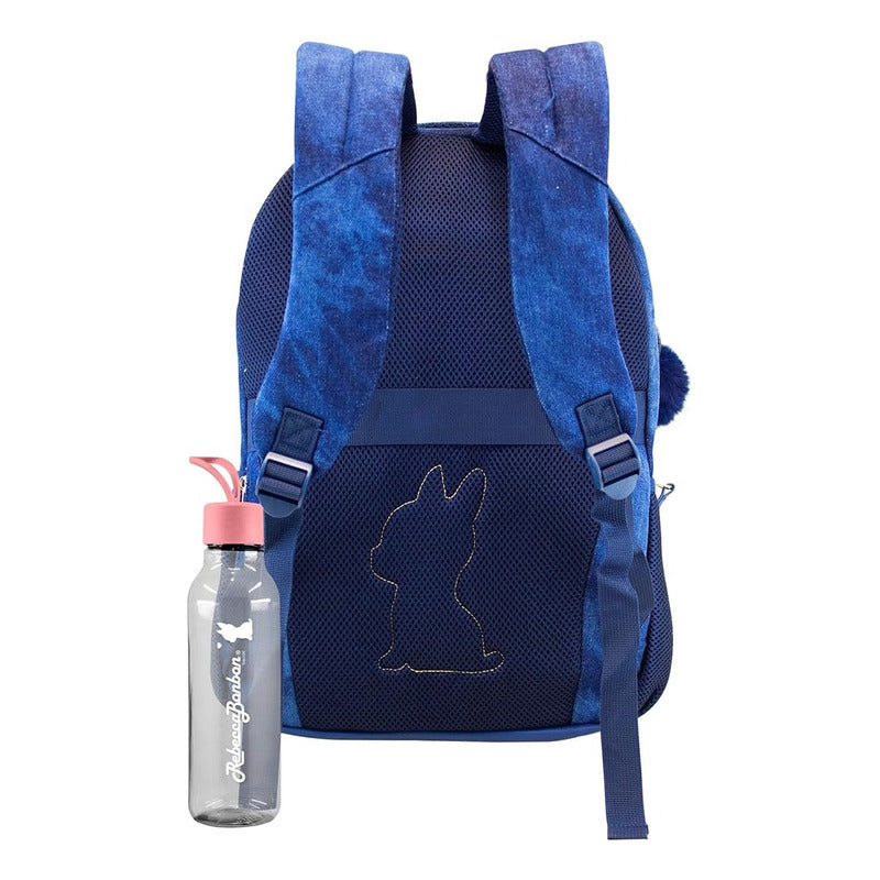 Novo Kit Mochila + Estojo Box Rebecca Bonbon Jeans Clio